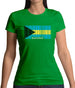 The Bahamas Barcode Style Flag Womens T-Shirt