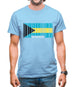 The Bahamas Barcode Style Flag Mens T-Shirt