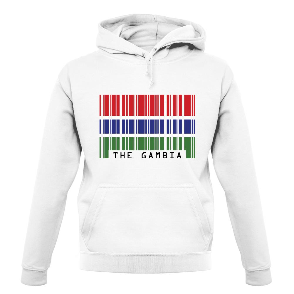 The Gambia Barcode Style Flag unisex hoodie