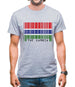 The Gambia Barcode Style Flag Mens T-Shirt