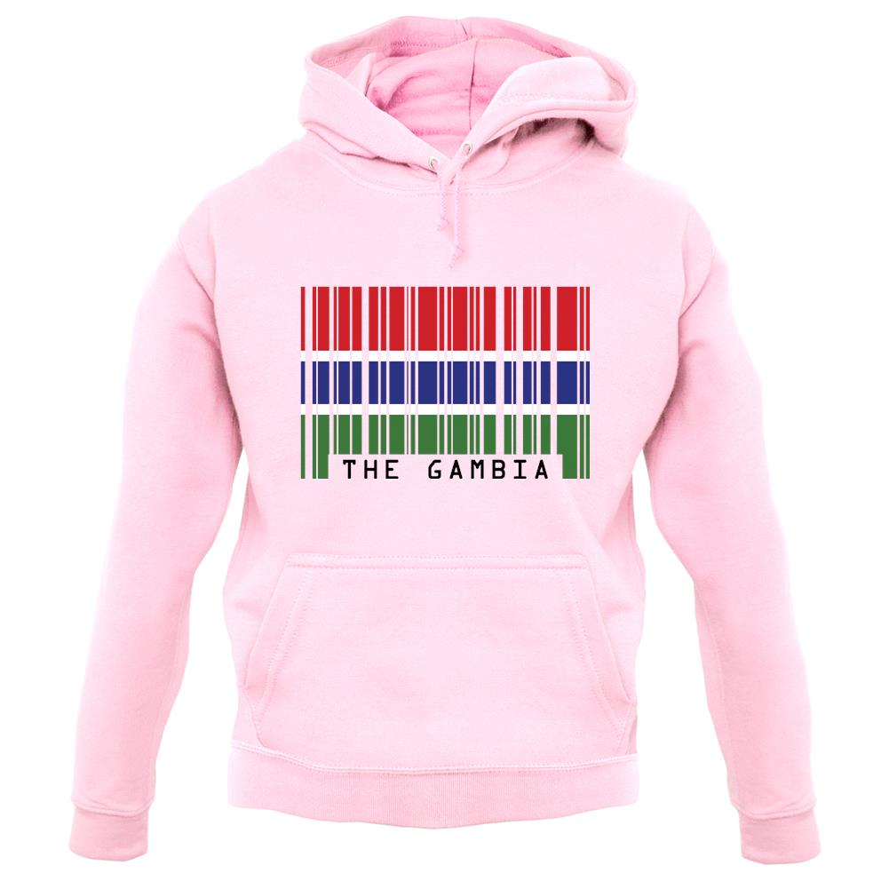 The Gambia Barcode Style Flag unisex hoodie
