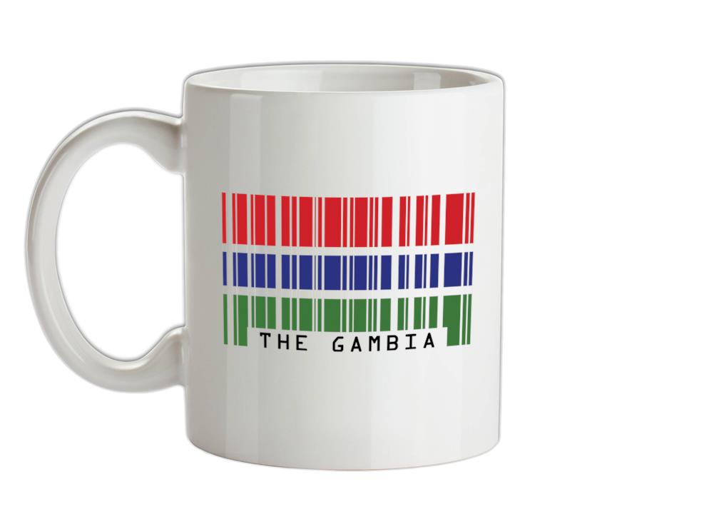 The Gambia Barcode Style Flag Ceramic Mug