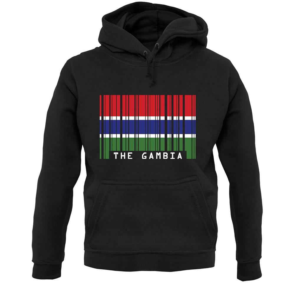 The Gambia Barcode Style Flag Unisex Hoodie