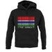 The Gambia Barcode Style Flag unisex hoodie