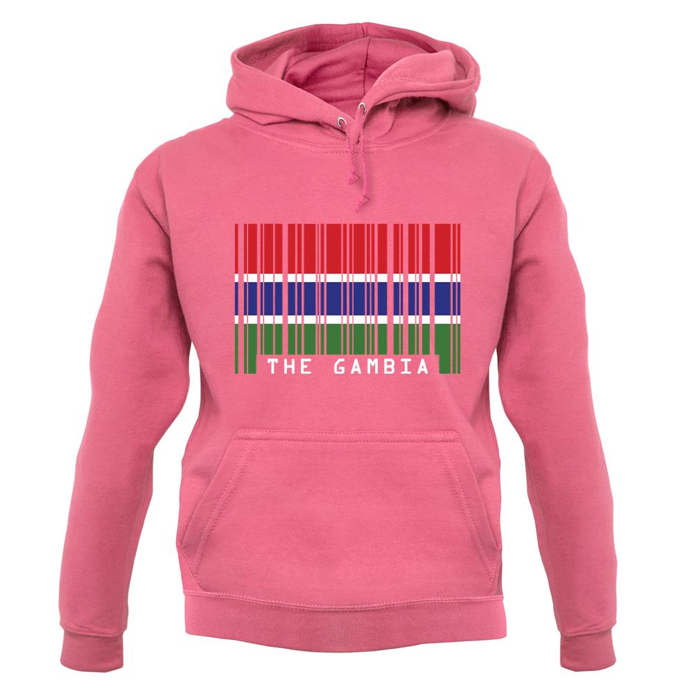The Gambia Barcode Style Flag unisex hoodie