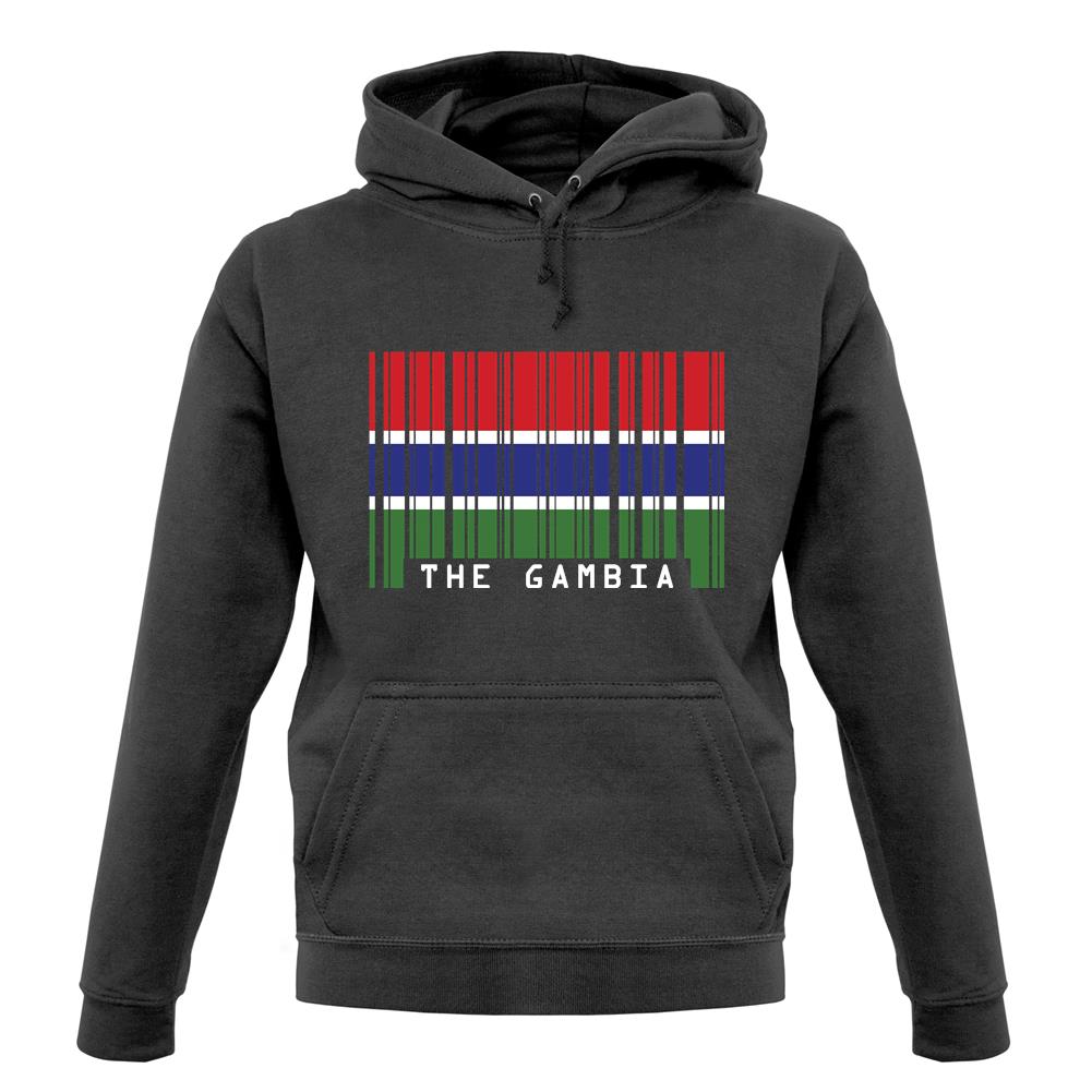 The Gambia Barcode Style Flag unisex hoodie
