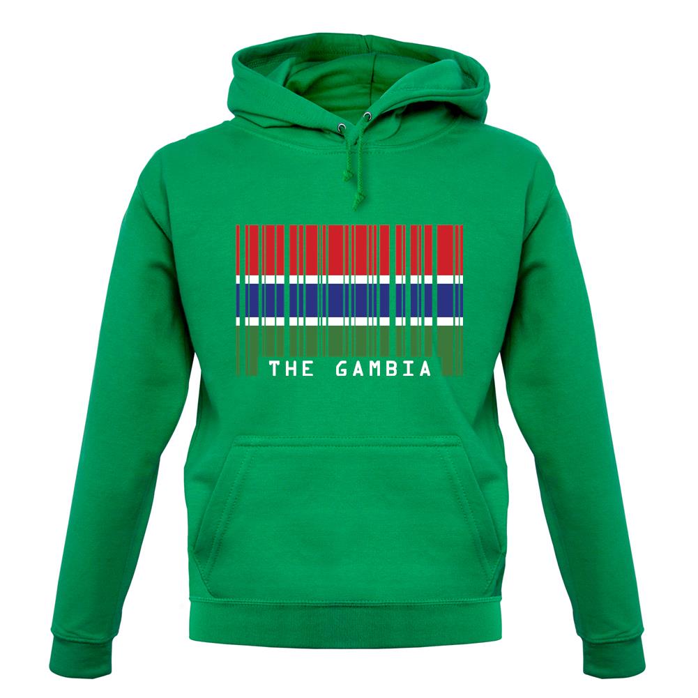The Gambia Barcode Style Flag unisex hoodie