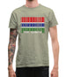 The Gambia Barcode Style Flag Mens T-Shirt