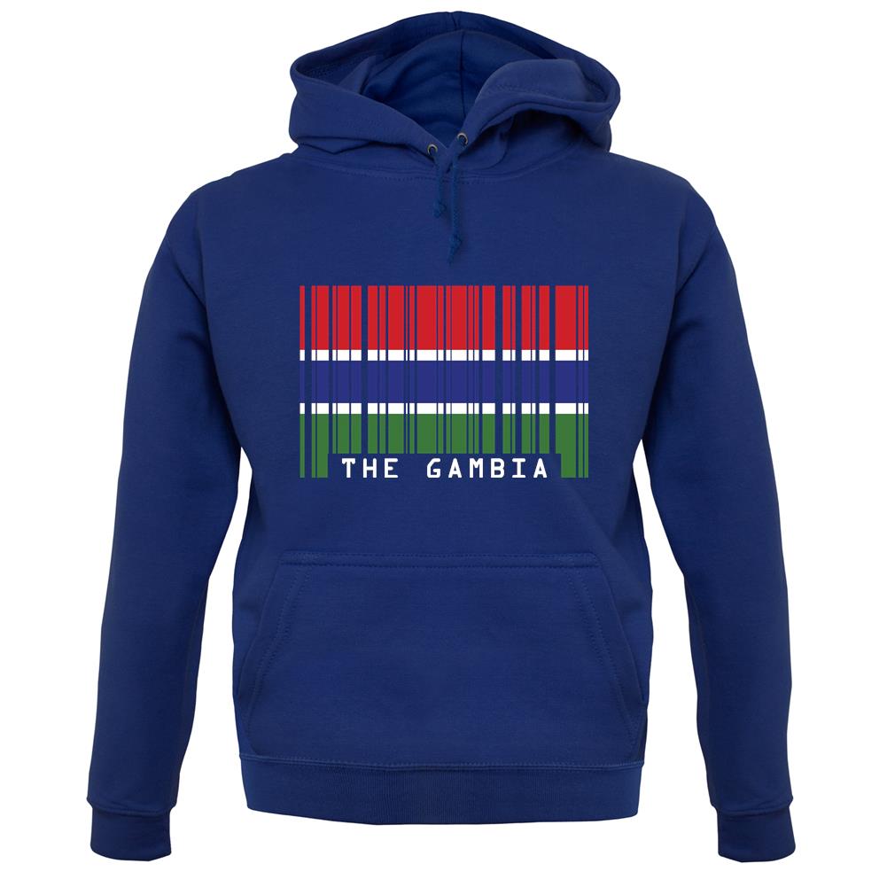 The Gambia Barcode Style Flag unisex hoodie