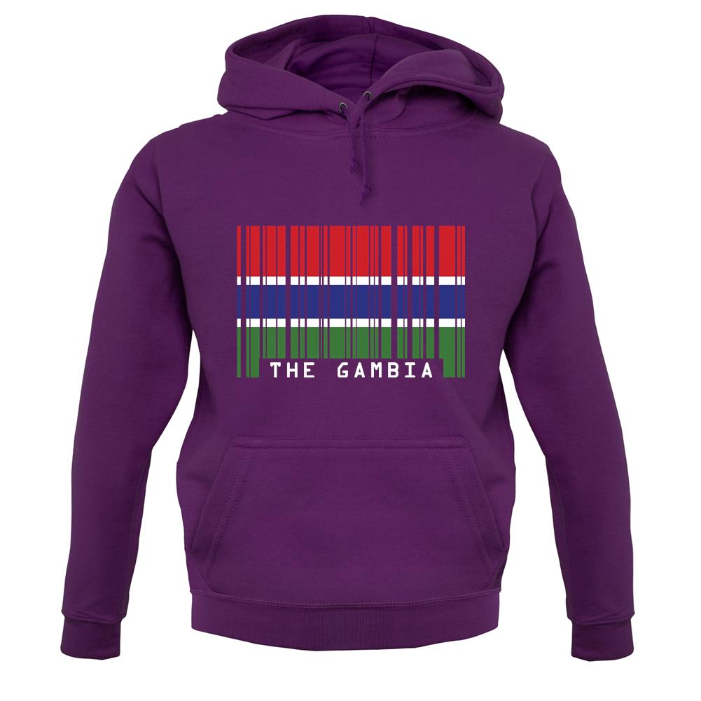 The Gambia Barcode Style Flag unisex hoodie