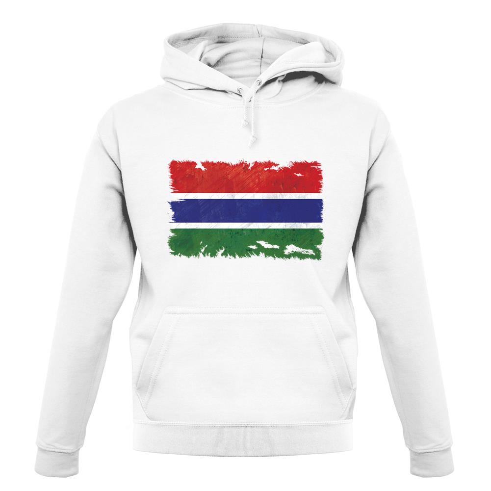 The Gambia Grunge Style Flag unisex hoodie