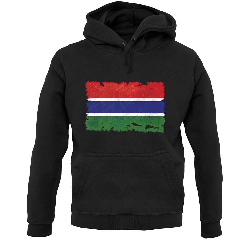 The Gambia Grunge Style Flag Unisex Hoodie