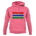 The Gambia Grunge Style Flag unisex hoodie