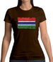 The Gambia Grunge Style Flag Womens T-Shirt