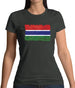 The Gambia Grunge Style Flag Womens T-Shirt