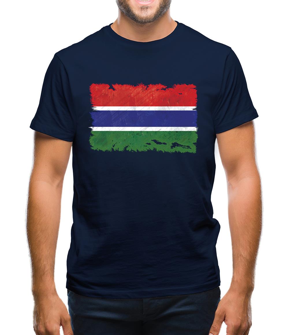 The Gambia Grunge Style Flag Mens T-Shirt