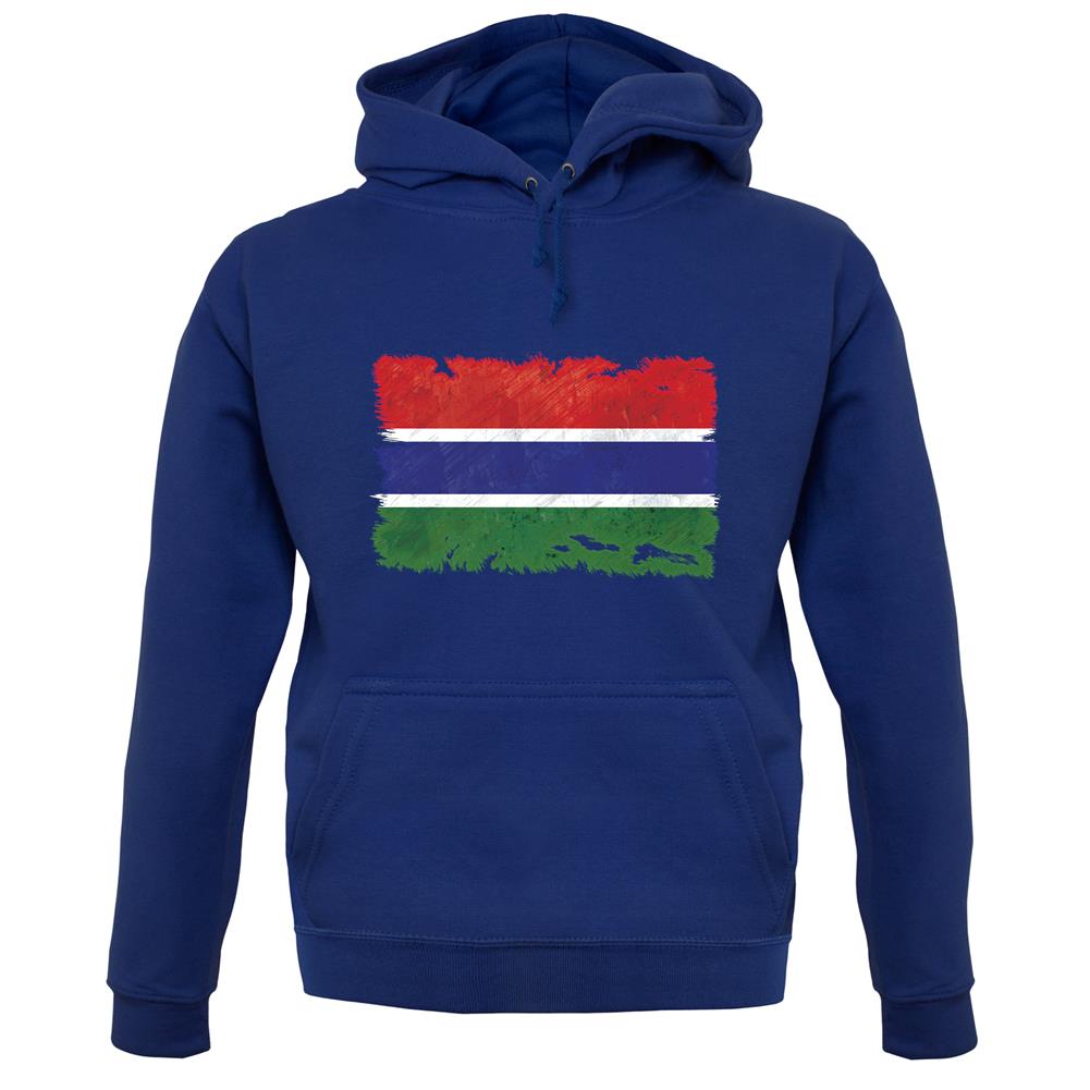 The Gambia Grunge Style Flag unisex hoodie