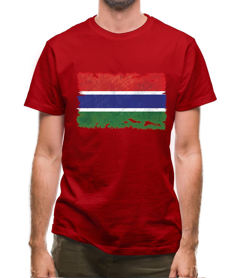 The Gambia Grunge Style Flag Mens T-Shirt