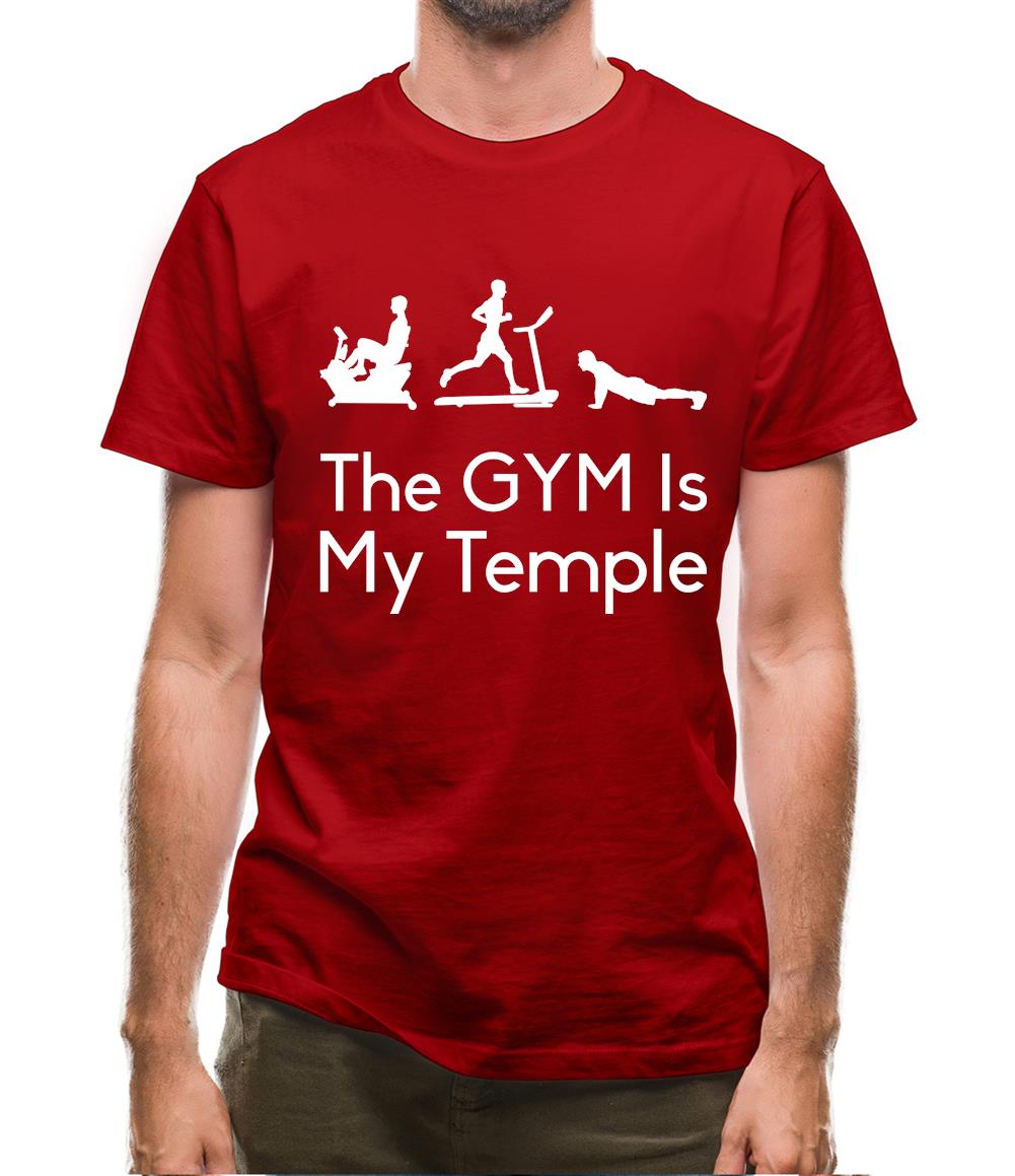 The Gym Is My Temple Mens T Shirt Funny shirts from Tee.sh