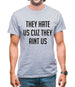 They Hate Us Cuz They Aint Us Mens T-Shirt