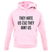 They Hate Us Cuz They Aint Us unisex hoodie