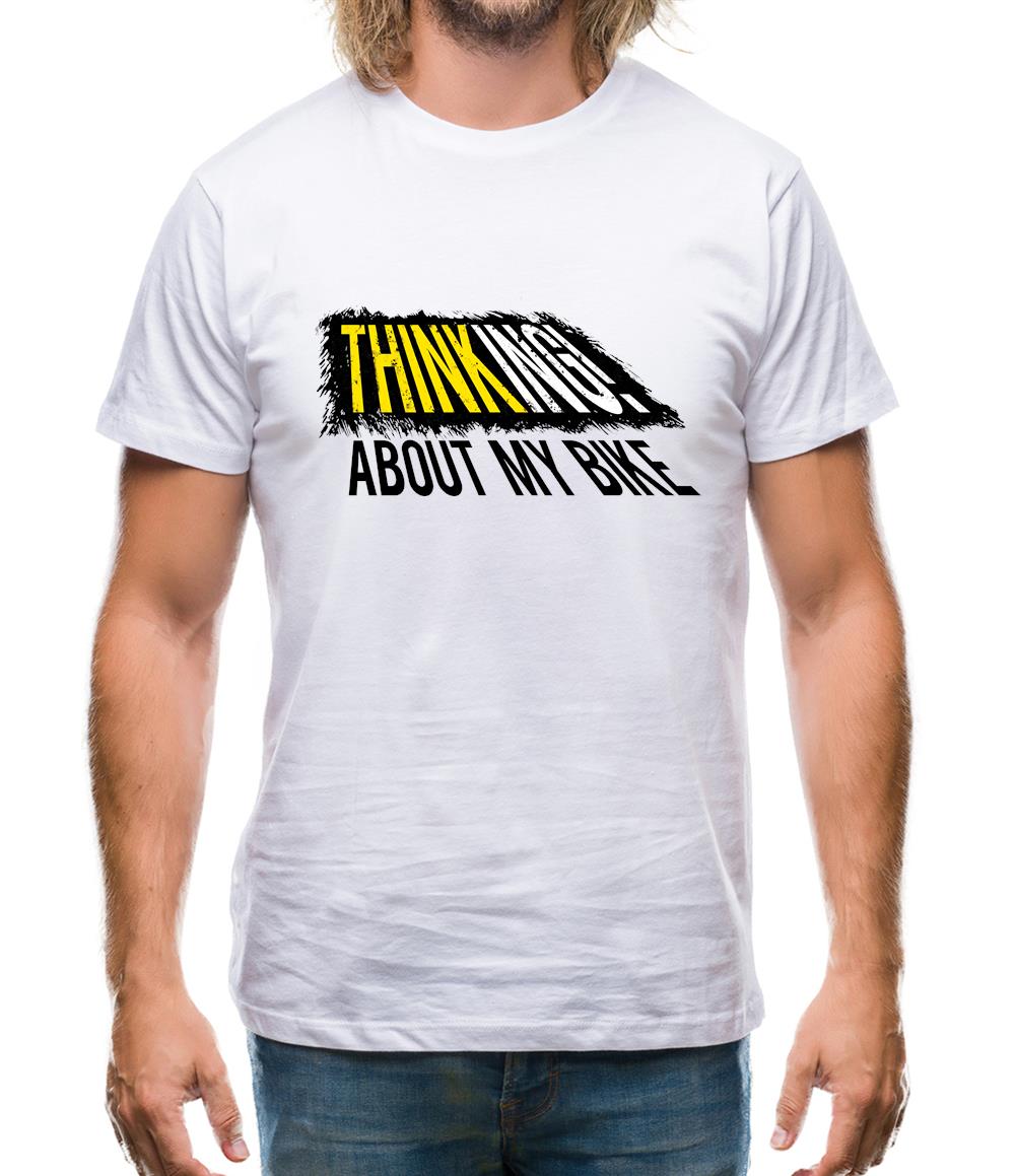 Thinking About My Bike Mens T-Shirt