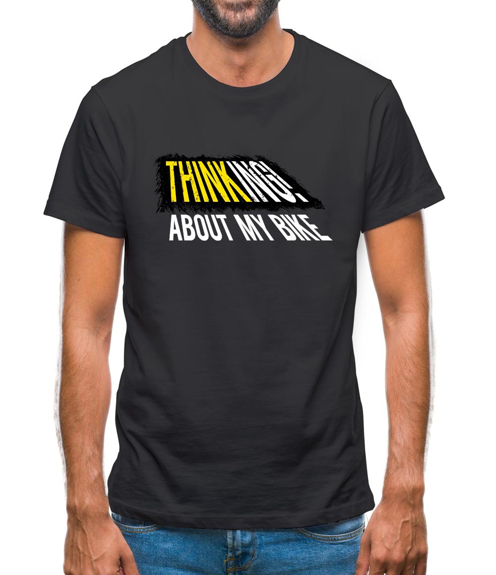 Thinking About My Bike Mens T-Shirt