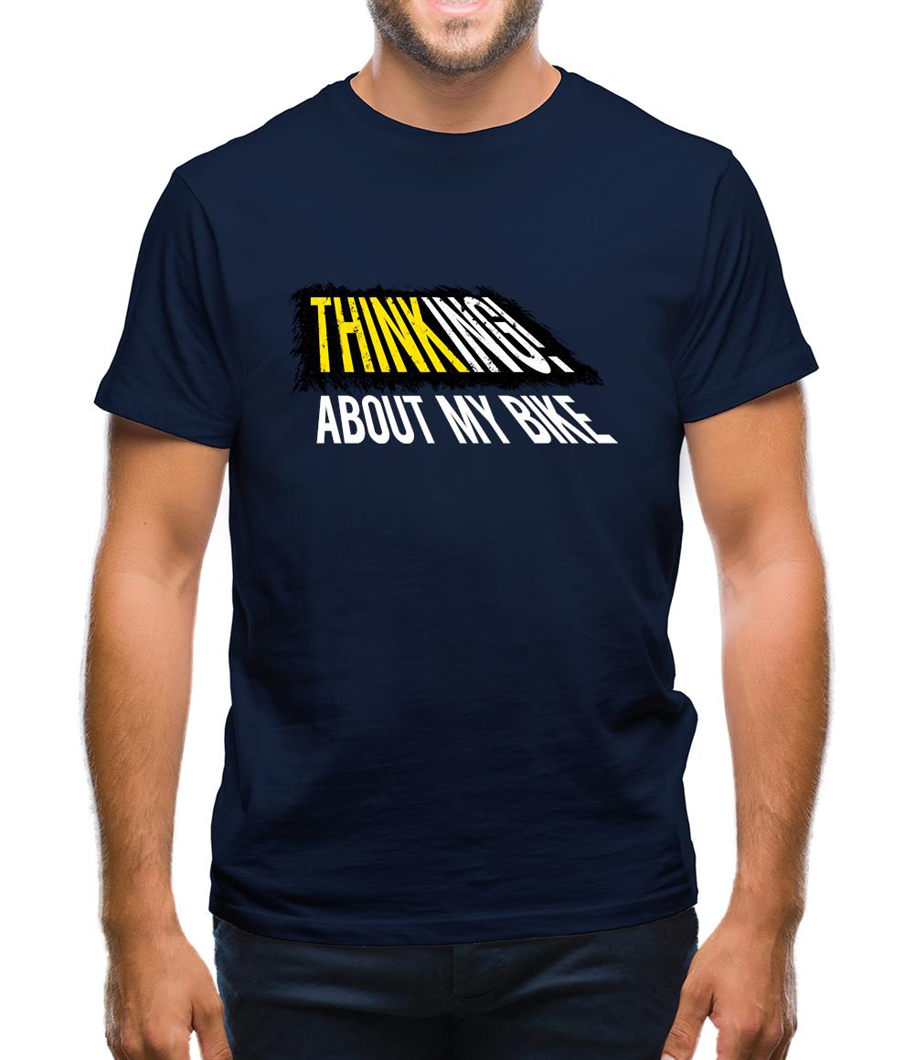 Thinking About My Bike Mens T-Shirt