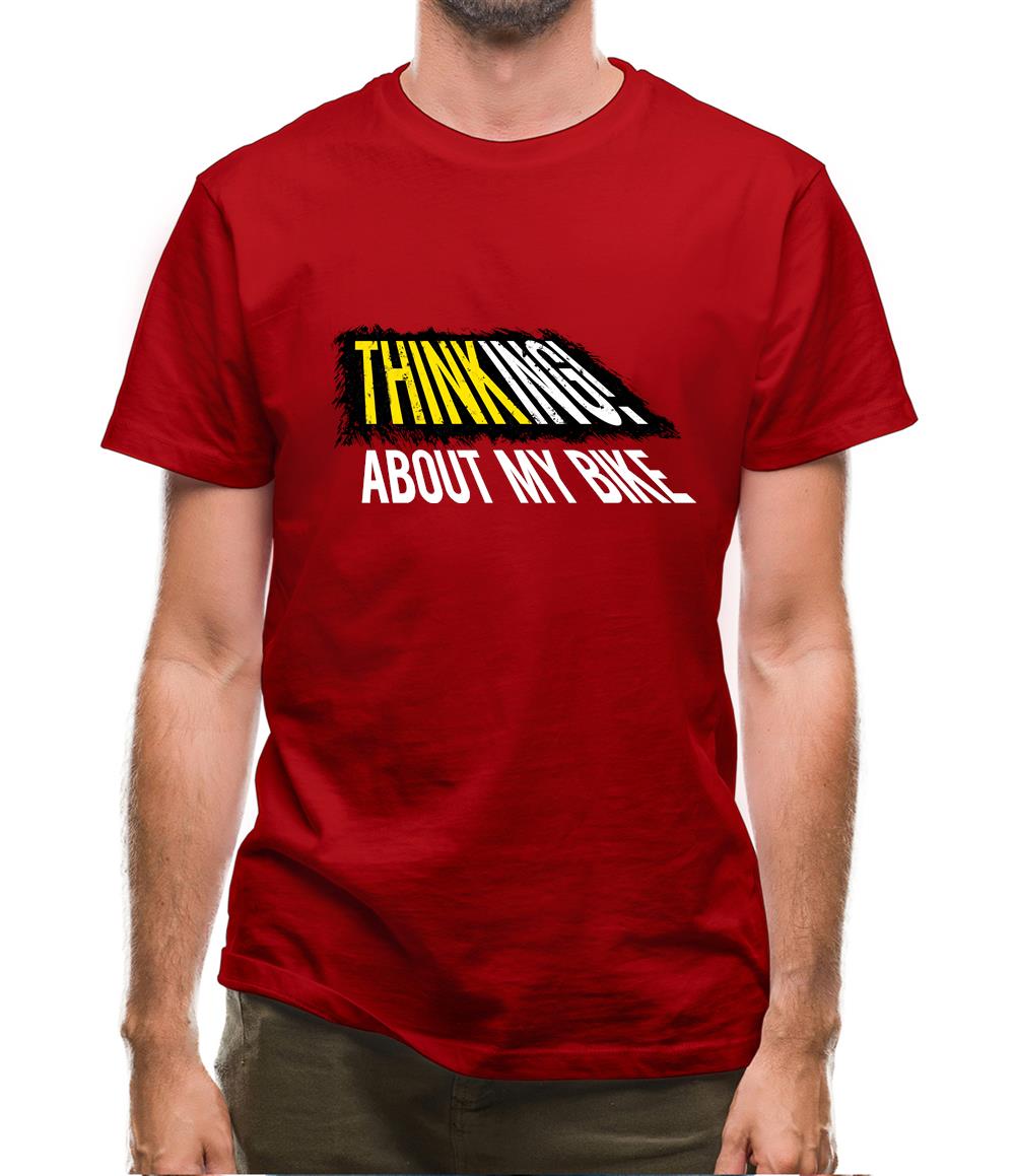 Thinking About My Bike Mens T-Shirt