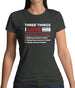 Three Things I Love Nearly As Much As American Football Womens T-Shirt