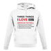 Three Things I Love Nearly As Much As American Football unisex hoodie