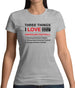 Three Things I Love Nearly As Much As American Football Womens T-Shirt