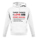 Three Things I Love Nearly As Much As Baking unisex hoodie