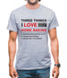 Three Things I Love Nearly As Much As Baking Mens T-Shirt