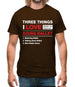 Three Things I Love Nearly As Much As Ballet Mens T-Shirt