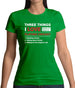 Three Things I Love Nearly As Much As Cricket Womens T-Shirt