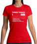 Three Things I Love Nearly As Much As Cricket Womens T-Shirt