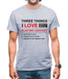 Three Things I Love Nearly As Much As Cricket Mens T-Shirt