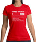 Three Things I Love Nearly As Much As Cycling Womens T-Shirt