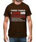 Three Things I Love Nearly As Much As Cyclocross Mens T-Shirt