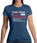 Three Things I Love Nearly As Much As Cyclocross Womens T-Shirt