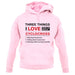 Three Things I Love Nearly As Much As Cyclocross unisex hoodie