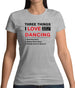 Three Things I Love Nearly As Much As Dancing Womens T-Shirt