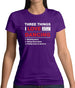 Three Things I Love Nearly As Much As Dancing Womens T-Shirt