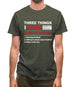 Three Things I Love Nearly As Much As Football Mens T-Shirt