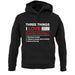 Three Things I Love Nearly As Much As Football unisex hoodie