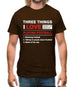 Three Things I Love Nearly As Much As Football Mens T-Shirt