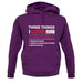 Three Things I Love Nearly As Much As Football unisex hoodie