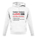 Three Things I Love Nearly As Much As Football unisex hoodie