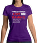 Three Things I Love Nearly As Much As Gaming Womens T-Shirt